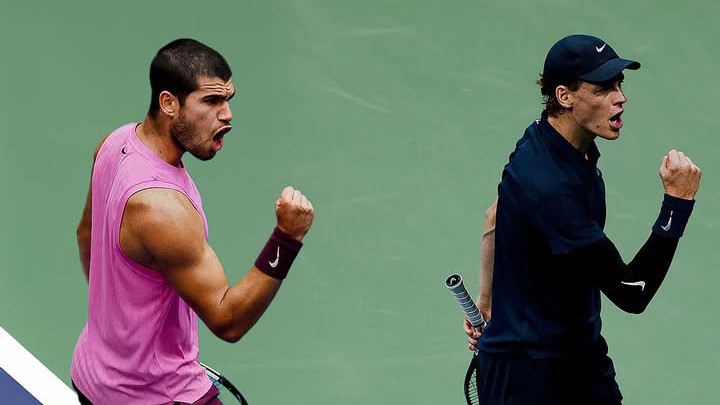 Jannik Sinner et Carlos Alcaraz : un triplé historique et une place de n°1 mondial en&nbsp;jeu